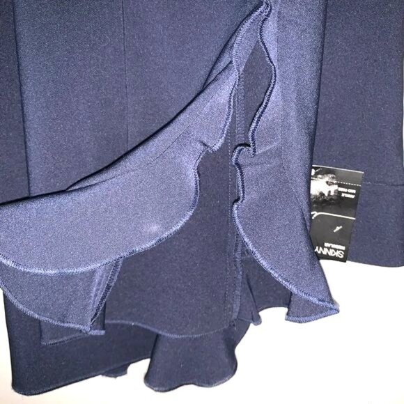 INC Womens Navy Bell-Bottom Flared Pants High-Rise With Side Zipper Size 16 - Picture 7 of 14